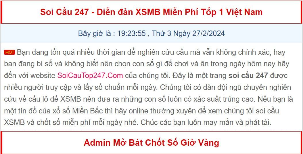 Hệ thống soi cầu hợp pháp